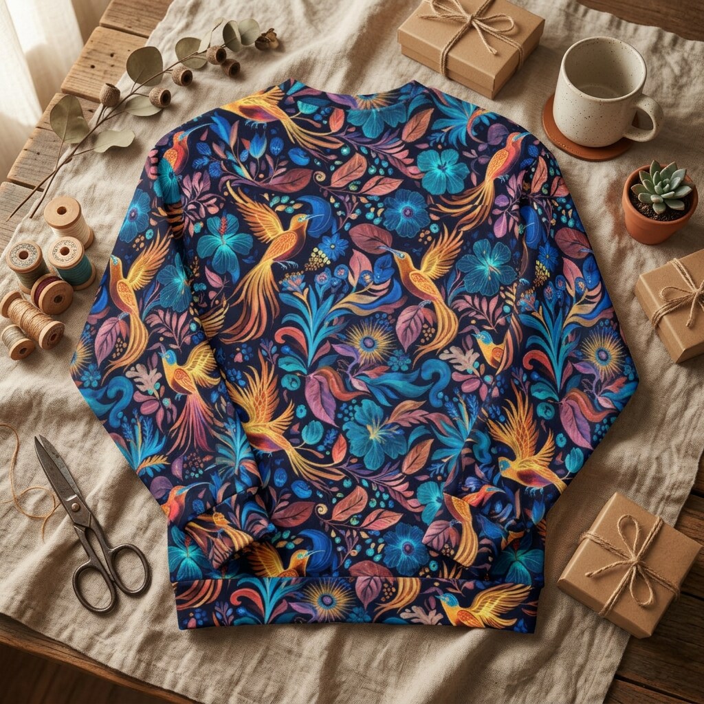 Tropical Flight Jewel Oversized Sweatshirt | SAGE RIO