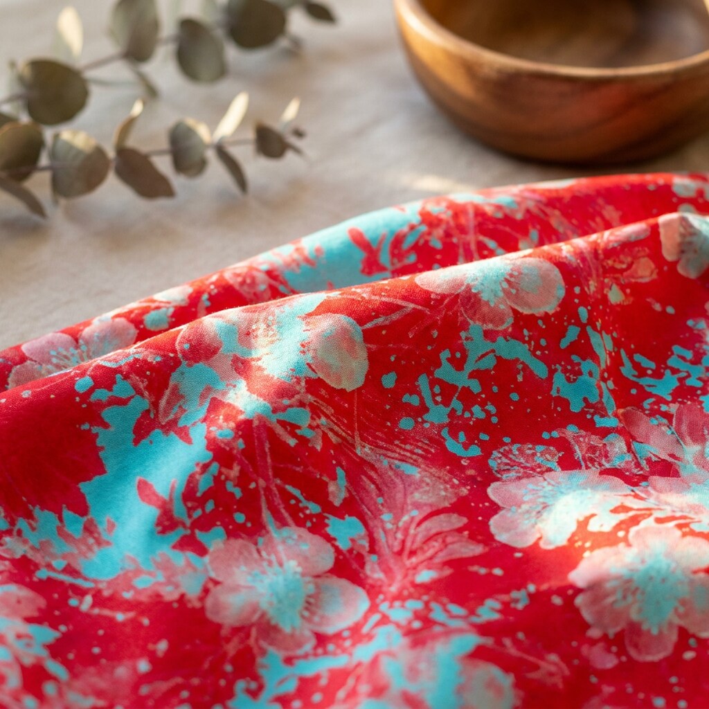 Electric Hibiscus Coral Fleece Hoodie Sweatshirt | SAGE RIO
