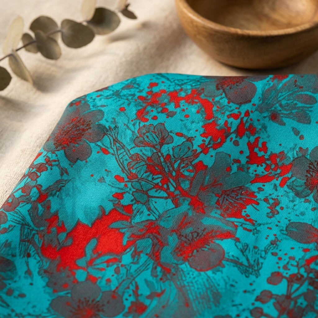Tropical Teal Bloom Fleece Hoodie Sweatshirt | SAGE RIO
