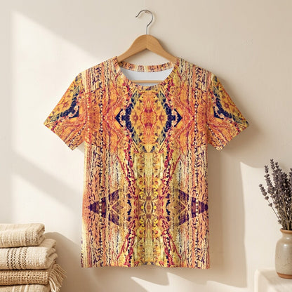 Golden Boho Tapestry Cotton T-Shirt | SAGE RIO