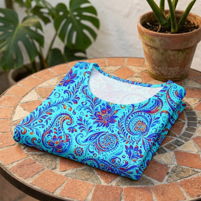 Coastal Paisley Bloom Cotton Tank Top | SAGE RIO