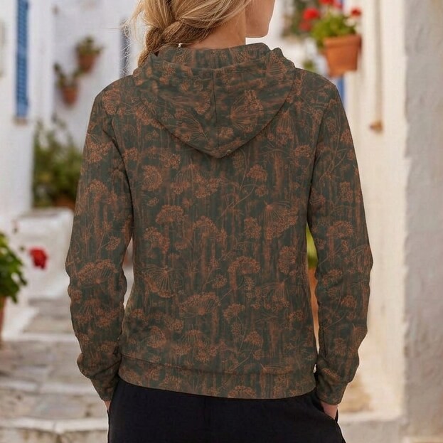Ember Wildflower Forest Fleece Hoodie Sweatshirt | SAGE RIO