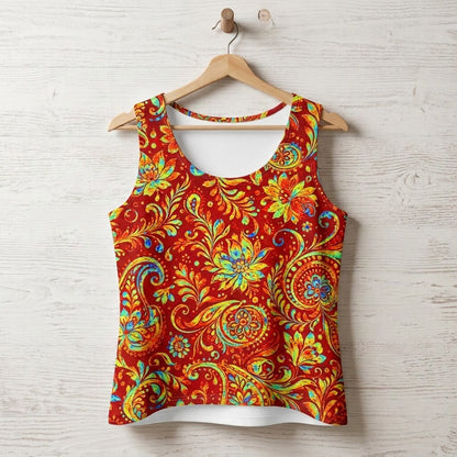 Sunset Paisley Bloom Cotton Tank Top | SAGE RIO