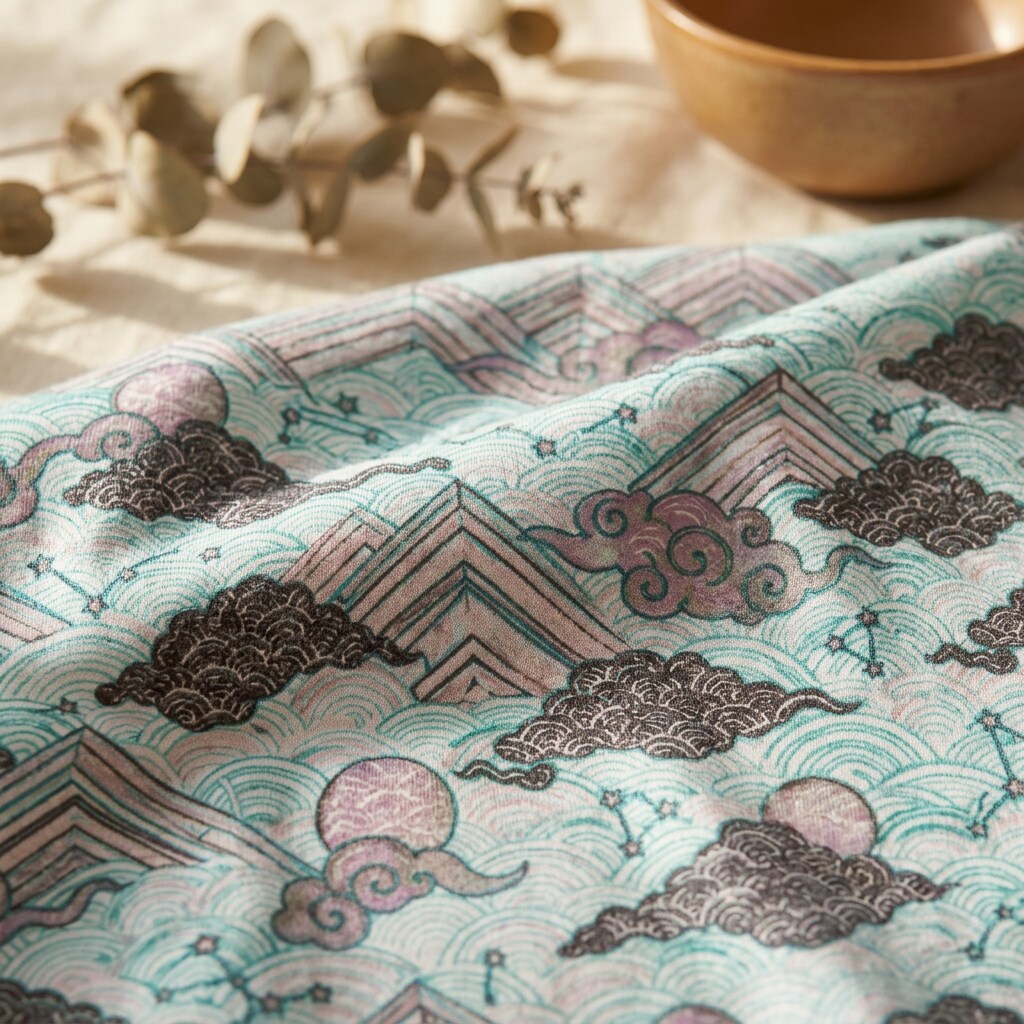 Celestial Mountain Mist Cotton T-Shirt | SAGE RIO