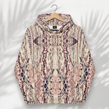 Blush Tapestry Mirage Fleece Hoodie Sweatshirt | SAGE RIO