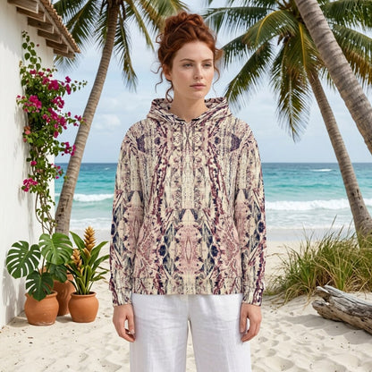 Blush Tapestry Mirage Fleece Hoodie Sweatshirt | SAGE RIO