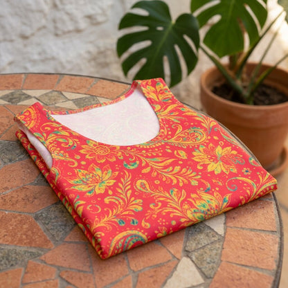 Sunset Paisley Garden Cotton Tank Top | SAGE RIO