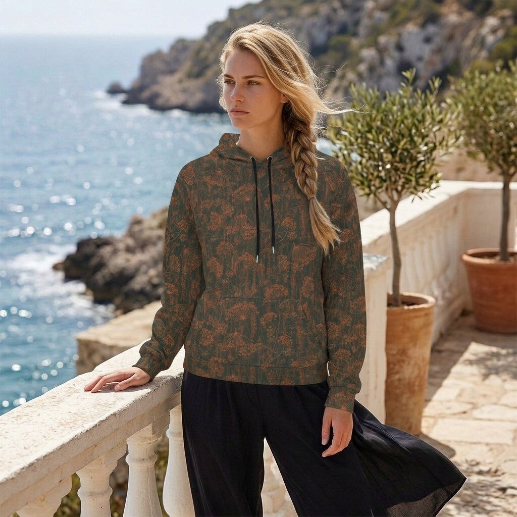 Ember Wildflower Forest Fleece Hoodie Sweatshirt | SAGE RIO
