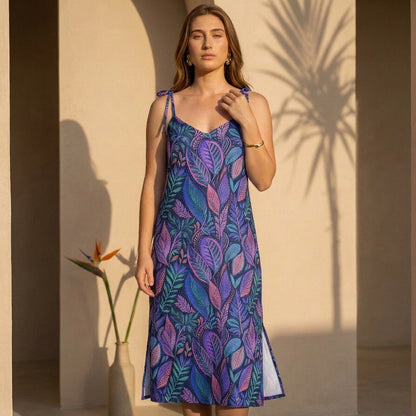 Twilight Botanica Chiffon Midi Dress | SAGE RIO
