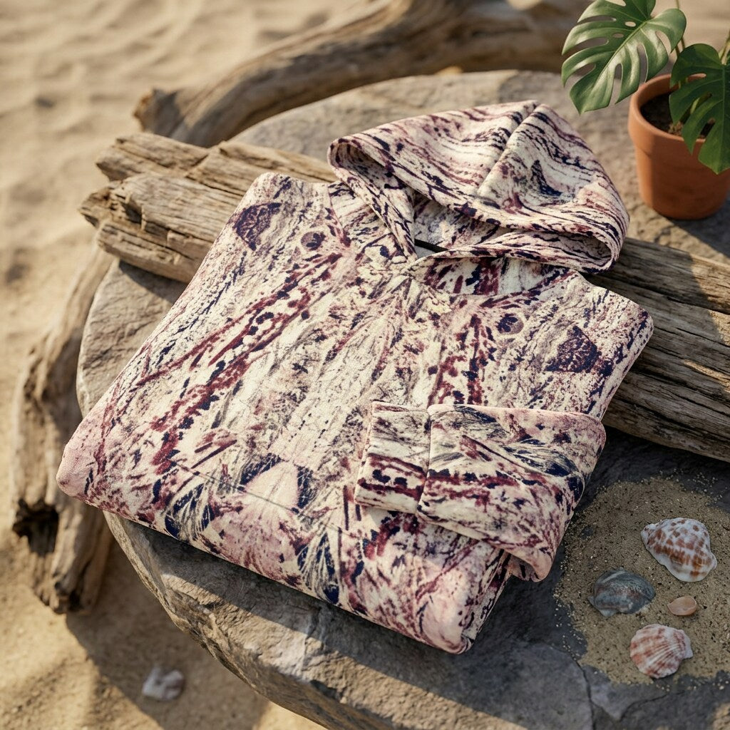 Blush Tapestry Mirage Fleece Hoodie Sweatshirt | SAGE RIO