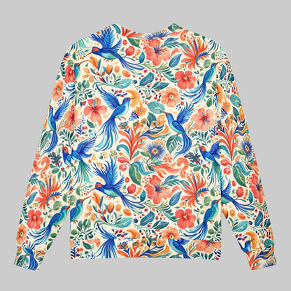 Tropical Flight Ivory Oversized Sweatshirt | SAGE RIO