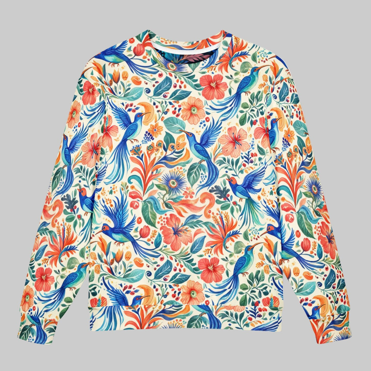 Tropical Flight Ivory Oversized Sweatshirt | SAGE RIO