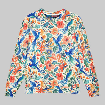 Tropical Flight Ivory Oversized Sweatshirt | SAGE RIO