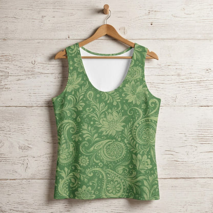 Sage Paisley Garden Cotton Tank Top | SAGE RIO