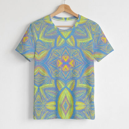 Electric Citrus Mosaic Cotton T-Shirt | SAGE RIO