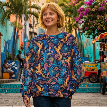 Tropical Flight Jewel Oversized Sweatshirt | SAGE RIO